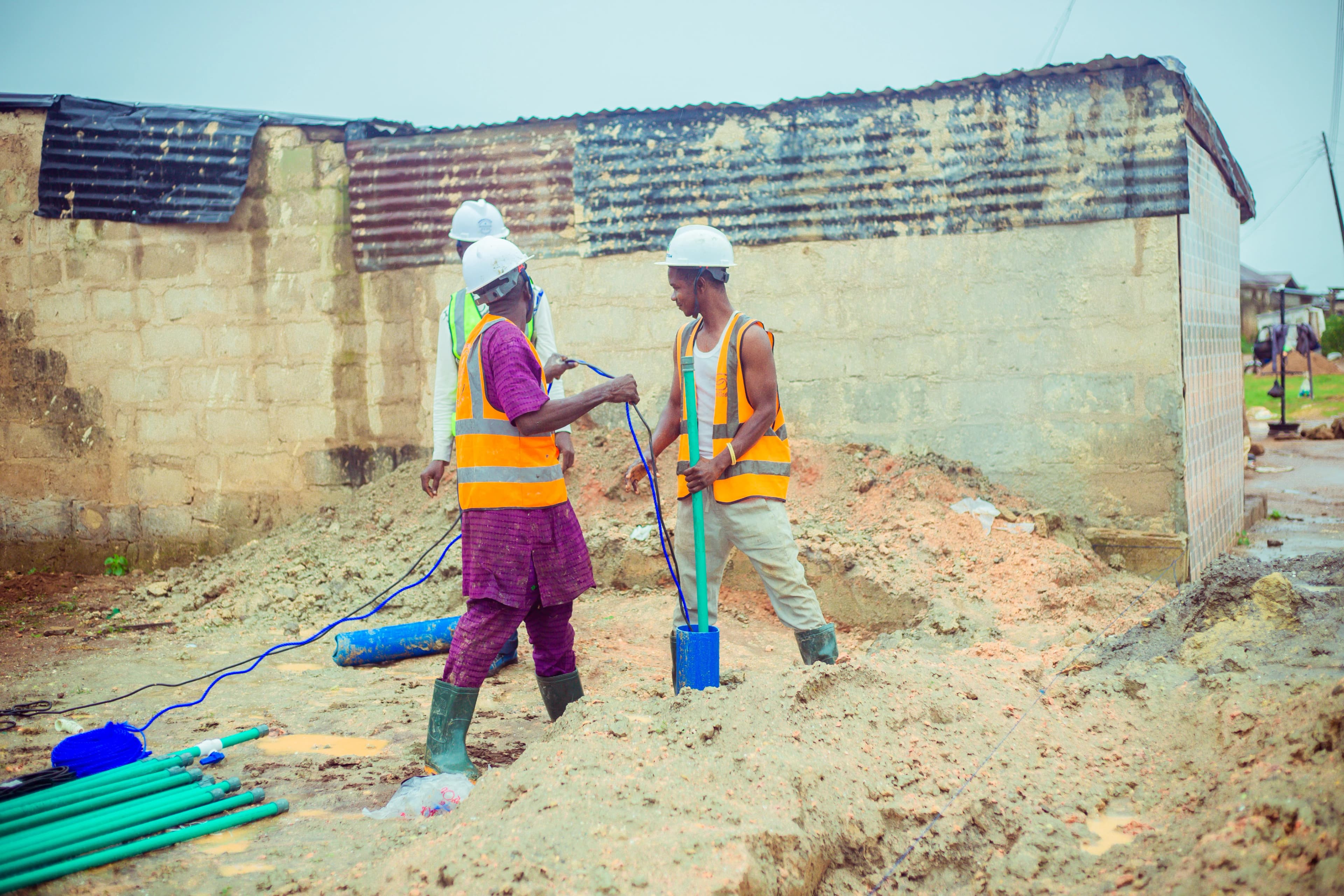 Early-stage construction on the project site