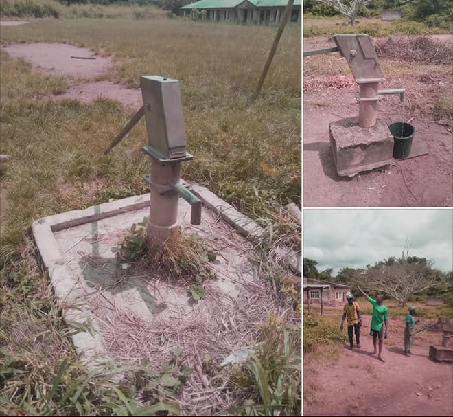 A rural community water project in Nigeria